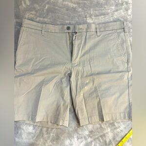 Dockers Tan Cotton Blend Flat Front Chino Shorts, Size 38